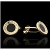 Image 1 : 18KT Yellow Gold Black Onyx Bulgari Cuff Links