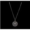 Image 1 : 14KT White Gold 2.38ctw Diamond Pendant With Chain