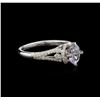 Image 2 : 0.86ct Spinel and Diamond Ring - 18KT White Gold