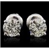 Image 1 : 14KT White Gold 1.22ctw Diamond Solitaire Earrings