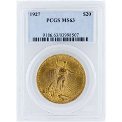 1927 PCGS MS63 $20 St. Gaudens Double Eagle Gold Coin