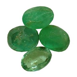 3.71ctw Oval Mixed Emerald Parcel