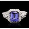 Image 1 : 14KT White Gold 2.29ct Tanzanite and Diamond Ring