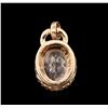 Image 2 : 14KT Rose Gold 2.30ct Morganite and Diamond Pendant