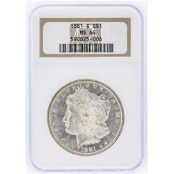 1881-S NGC MS64 Morgan Silver Dollar