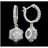 Image 2 : 14KT White Gold 4.92ctw Diamond Earrings
