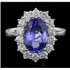 Image 1 : 14KT Two-Tone Gold 2.38ct Tanzanite and Diamond Ring