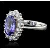 Image 2 : 14KT Two-Tone Gold 2.38ct Tanzanite and Diamond Ring