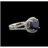 Image 2 : 14KT White Gold 4.65ct Sapphire and Diamond Ring