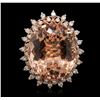Image 1 : 14KT Rose Gold 26.21ct GIA Certified Morganite and Diamond Ring