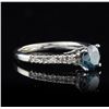 Image 2 : 14KT White Gold 0.92ct Blue and White Diamond Ring