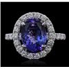 Image 1 : 14KT White Gold 3.35ct Tanzanite and Diamond Ring