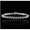 Image 1 : 14KT White Gold 4.44ctw Diamond Tennis Bracelet