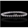 Image 2 : 14KT White Gold 4.44ctw Diamond Tennis Bracelet