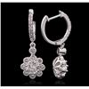 Image 2 : 14KT White Gold 1.36ctw Diamond Earrings