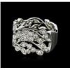 Image 2 : 14KT White Gold 0.70ctw Diamond Ring