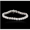 Image 1 : 14KT White Gold 9.10ctw Diamond Tennis Bracelet