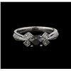 Image 1 : 1.27ctw Black Diamond Ring - 18KT White Gold