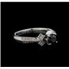 Image 2 : 1.27ctw Black Diamond Ring - 18KT White Gold