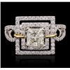 Image 1 : 18KT Two-Tone Gold 2.09ctw Diamond Ring