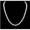 Image 1 : 6.5-7MM Akoya Pearl Necklace - 14KT White Gold