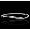 Image 1 : 14KT White Gold 0.80ctw Diamond Bangle Bracelet