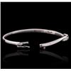 Image 3 : 14KT White Gold 0.80ctw Diamond Bangle Bracelet
