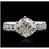 Image 1 : Platinum 2.89ctw Diamond Ring