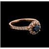 Image 2 : 1.12ctw Blue Diamond Ring - 14KT Rose Gold