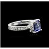Image 2 : 14KT White Gold 1.32ct Tanzanite and Diamond Ring