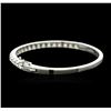 Image 2 : 14KT White Gold 4.22ctw Diamond Bangle Bracelet