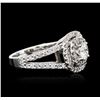 Image 2 : 14KT White Gold 1.11ctw Diamond Ring