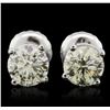 Image 1 : 14KT White Gold 1.02ctw Diamond Solitaire Earrings