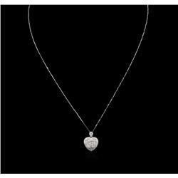 18KT White Gold 1.43ctw Diamond Pendant With Chain