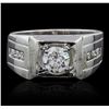 Image 1 : 14KT White Gold 1.47ctw Diamond Ring