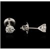 Image 2 : 14KT White Gold 0.67ctw Diamond Stud Earrings