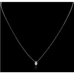 14KT White Gold 0.47ct Diamond Solitaire Necklace