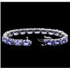 Image 3 : 14KT White Gold 27.82ctw Tanzanite Bracelet
