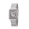 Image 1 : Cartier 18KT White Gold 1.56ctw Diamond Tank Franciase Men's Watch