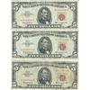 Image 1 : 1963 $5 Red Seal Bill Lot of 3
