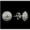 Image 2 : 14KT White Gold 1.00ctw Diamond Stud Earrings