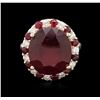 Image 1 : 14KT Yellow Gold 19.69ctw Ruby and Diamond Ring