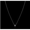 Image 1 : 14KT White Gold 0.36ct Diamond Solitaire Necklace
