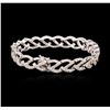 Image 2 : 18KT White Gold 3.74ctw Diamond Tennis Bracelet