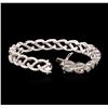 Image 3 : 18KT White Gold 3.74ctw Diamond Tennis Bracelet