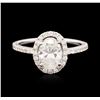 Image 1 : 14KT White Gold 1.42ctw Diamond Ring