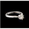 Image 2 : 14KT White Gold 0.41ct Round Diamond Solitaire Ring