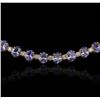 Image 2 : 14KT Yellow Gold 38.71ctw Tanzanite and Diamond Necklace