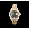 Image 1 : Rolex 18KT Yellow Gold 1.60ctw Diamond DateJust Ladies Watch