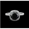 Image 1 : 4.03ctw Black Diamond Ring - 18KT White Gold